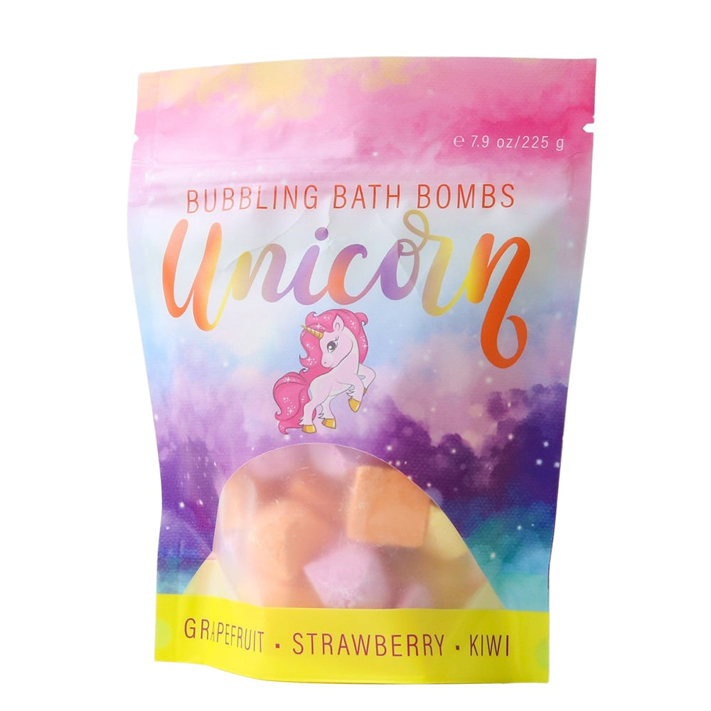 Bubbling Bath Bombs | Unicorn (Grapefruit, Strawberry, Kiwi)