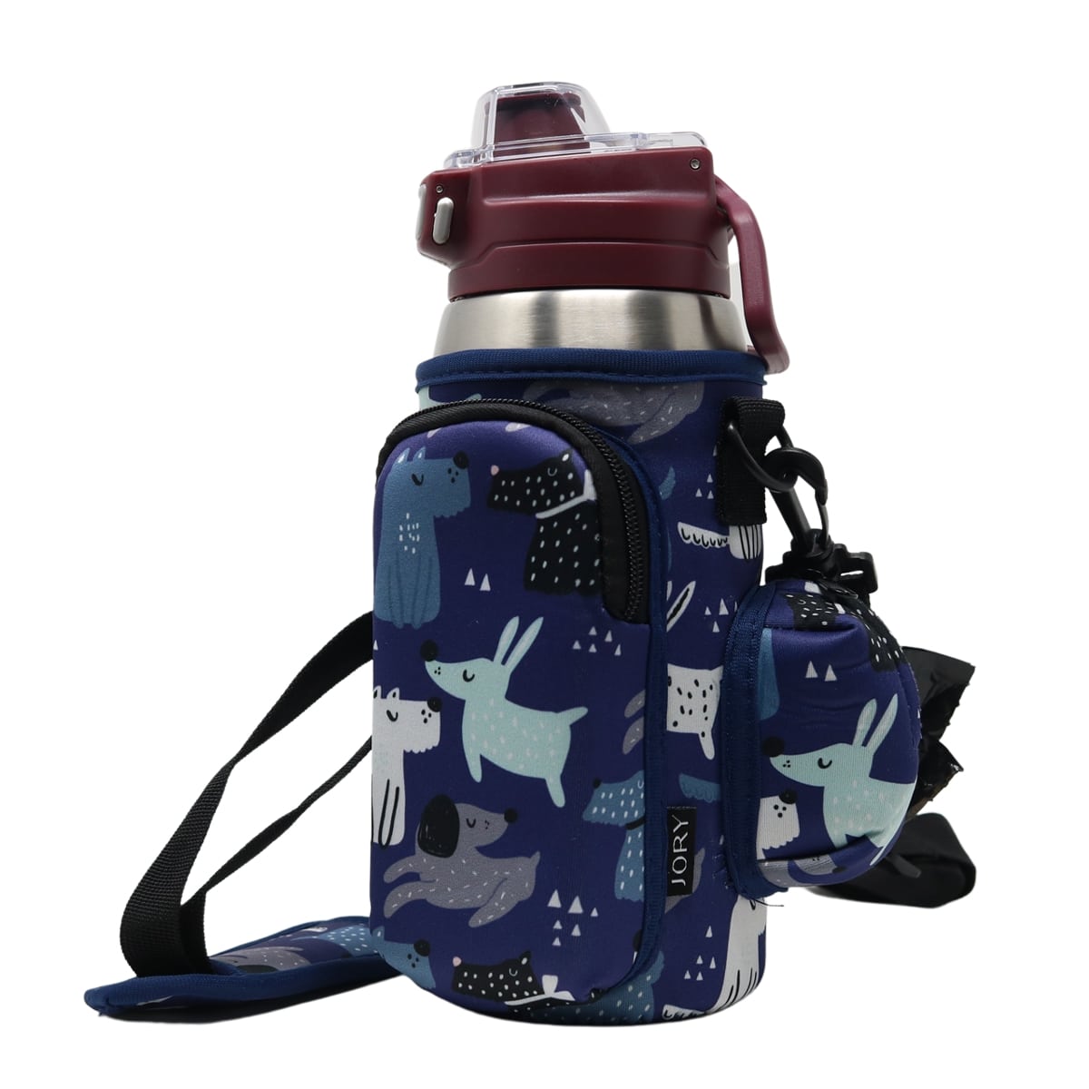 Cross Body Bag Bottle Holder | Perfect Puppies with Poop Bag Holder