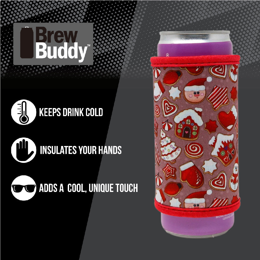 Insulated Skinny Can Drink Sleeve | Happy Holidays