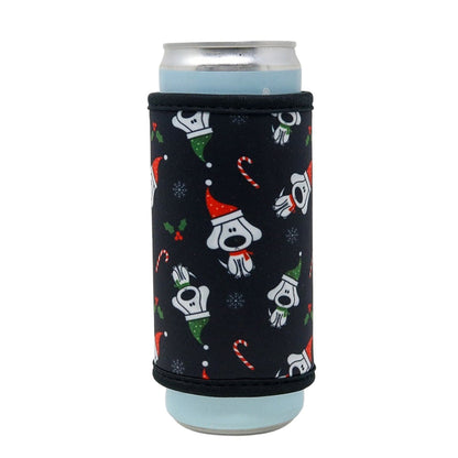 Insulated Skinny Can Drink Sleeve | Christmas K-9