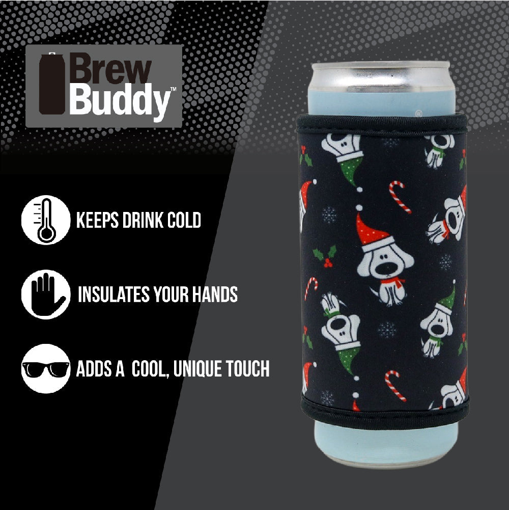 Insulated Skinny Can Drink Sleeve | Christmas K-9