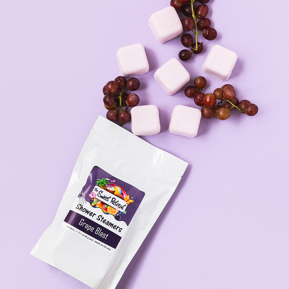 Sweet Retreat Fun & Fruity Shower Steamers (6-Pack) | Grape Blast