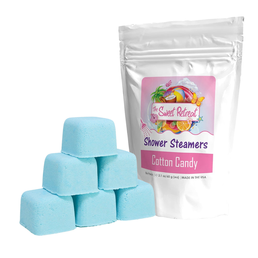 Sweet Retreat Fun & Fruity Shower Steamers (6-Pack) | Cotton Candy