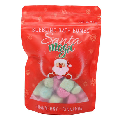 Bubbling Bath Bombs | Santa Magic (Cranberry + Cinnamon)