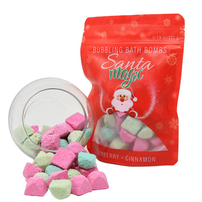 Bubbling Bath Bombs | Santa Magic (Cranberry + Cinnamon)