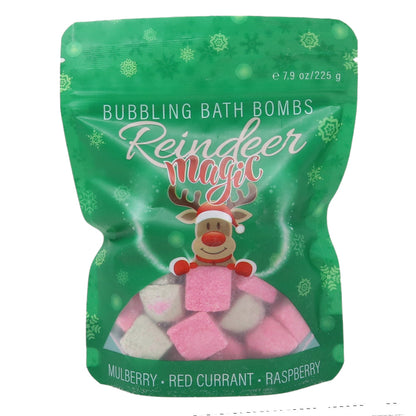 Bubbling Bath Bombs | Reindeer Magic (Mulberry, Red Currant + Raspberry)