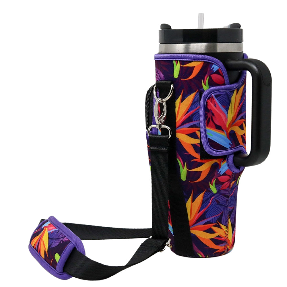 Tumbler Crossbody Holder Sling Bag | Rainforest