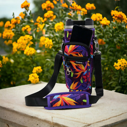 Tumbler Crossbody Holder Sling Bag | Rainforest