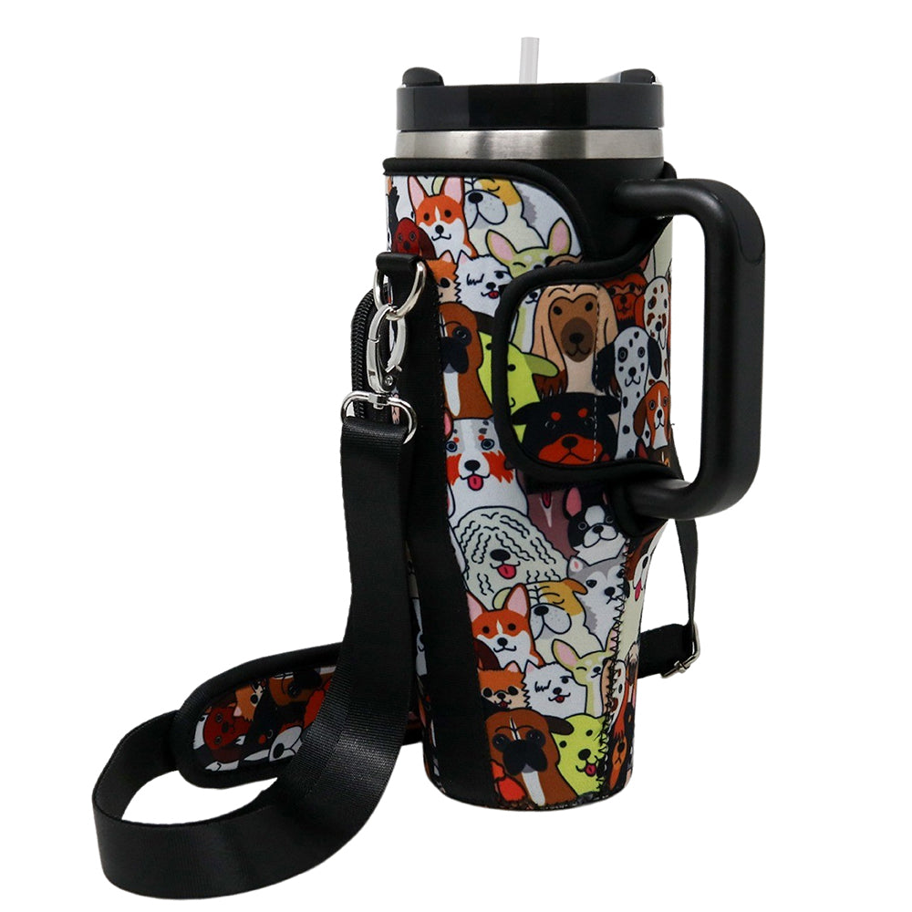 Tumbler Crossbody Holder Sling Bag | Dog Lover