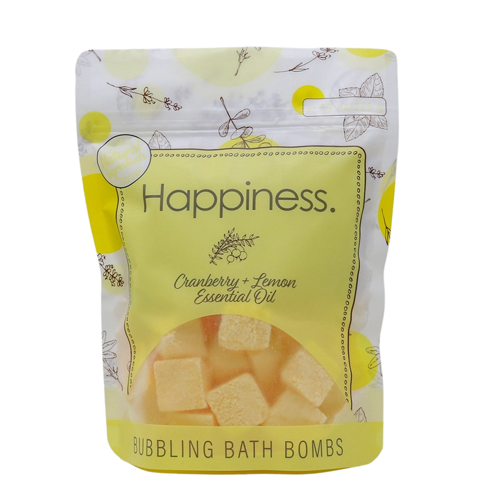 Bubbling Bath Bombs | Happiness (Lemon + Cranberry)