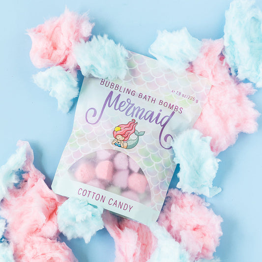 Bubbling Bath Bombs | Mermaid (Cotton Candy)