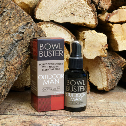 Bowl Buster Deodorizing Toilet Spray for Men | Outdoor Man (Vanilla + Cedar)