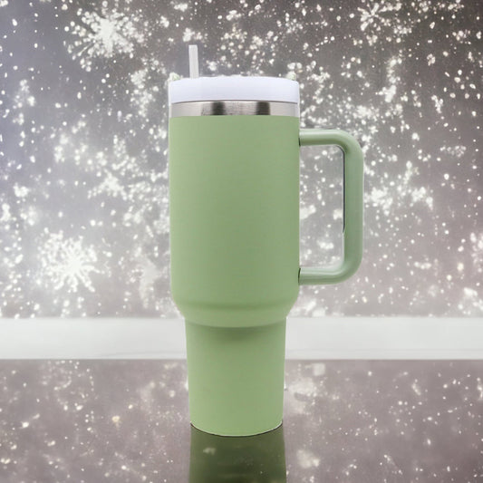 40oz Insulated Stanley Dupe Tumbler | Sage Green