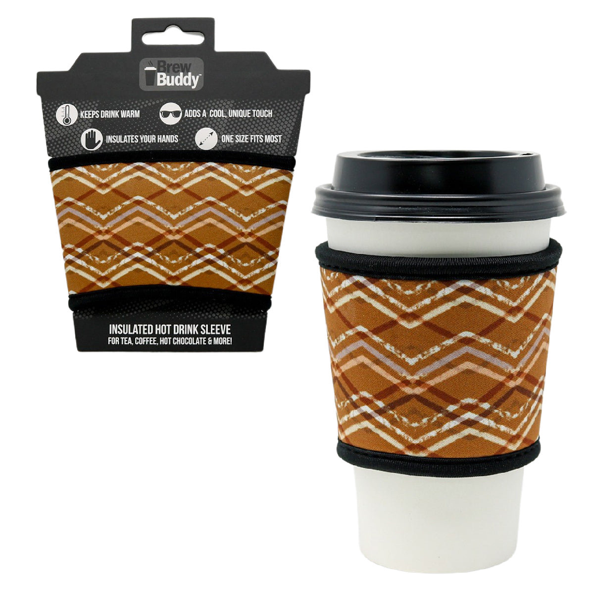 Thermal insulated coffee cup hot sleeve used for Starbucks, McDonalds, and more.