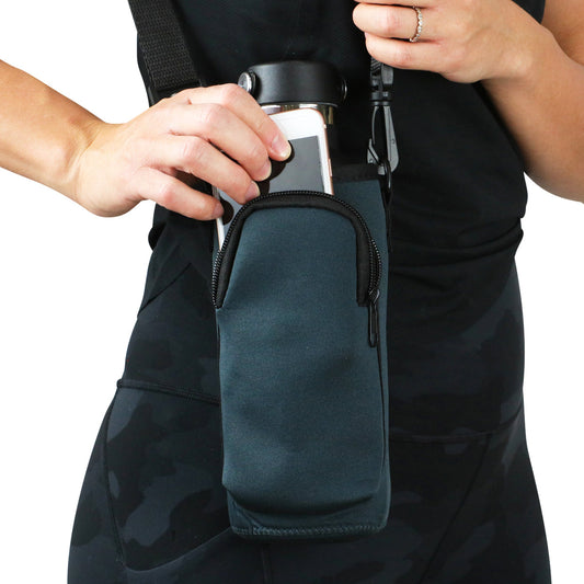 Cross Body Bag Bottle Holder | Charcoal Grey