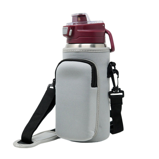 Cross Body Bag Bottle Holder | Light Grey