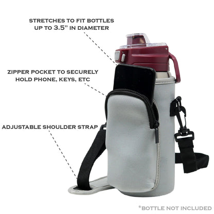 Cross Body Bag Bottle Holder | Light Grey