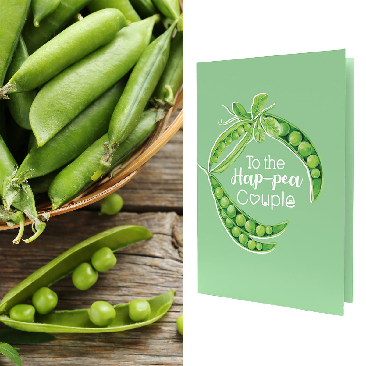 To The Hap-Pea Couple | Snap Pea Seeds Inside