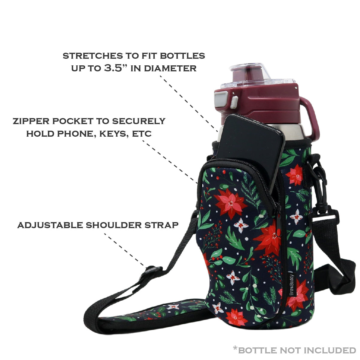 Cross Body Bag Bottle Holder | Mistletoe