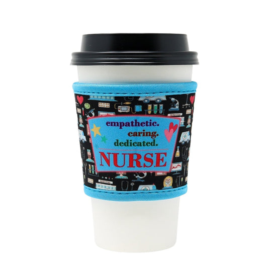 Reusable thermal insulated coffee cup hot sleeve made from high quality neoprene used for drinks from Starbucks, McDonalds, Dunkin' Donuts, and more. 