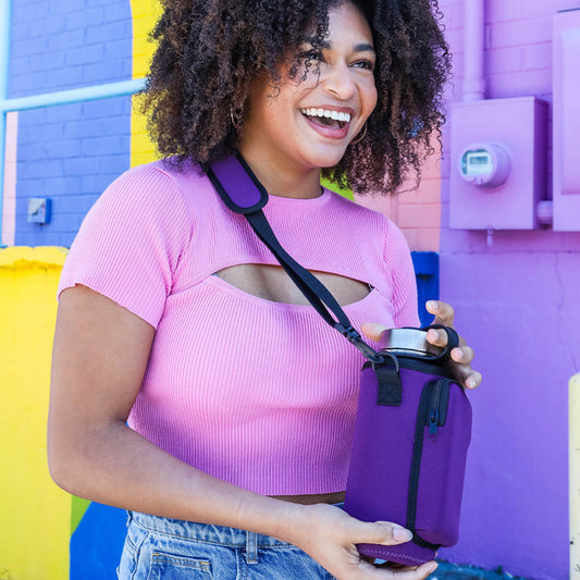 Cross Body Bag Bottle Holder | Purple