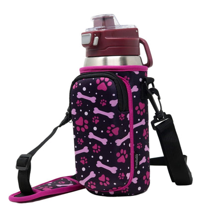 Cross Body Bag Bottle Holder | Purple Paws