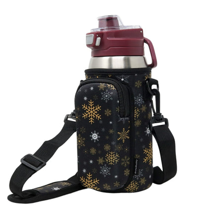 Holiday Cross Body Bag Bottle Holder | Snowfall