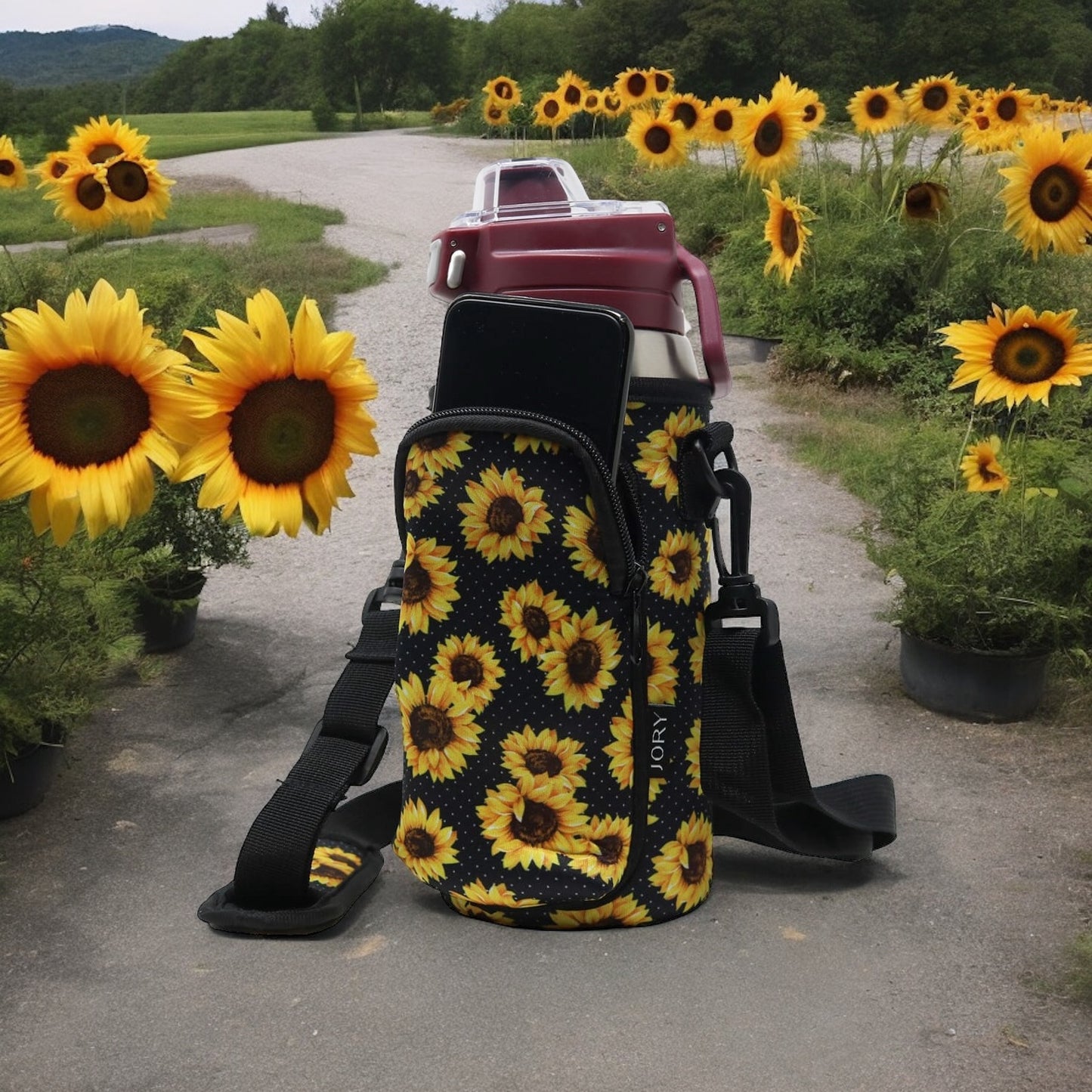 Cross Body Bag Bottle Holder | Sunflower