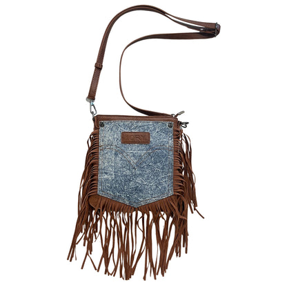 Montana Western Crossbody Tassel Bag | Ice