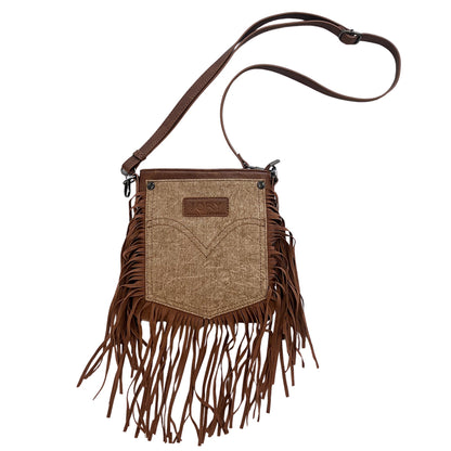 Montana Western Crossbody Tassel Bag | Sand