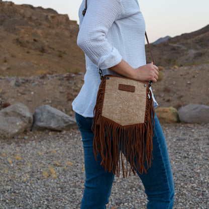 Montana Western Crossbody Tassel Bag | Sand