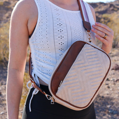 Starr Crossbody Sling Bag | Latte