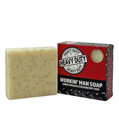 Men's Workin' Man Heavy Duty Soap | Orange Citrus & Poppy Seeds