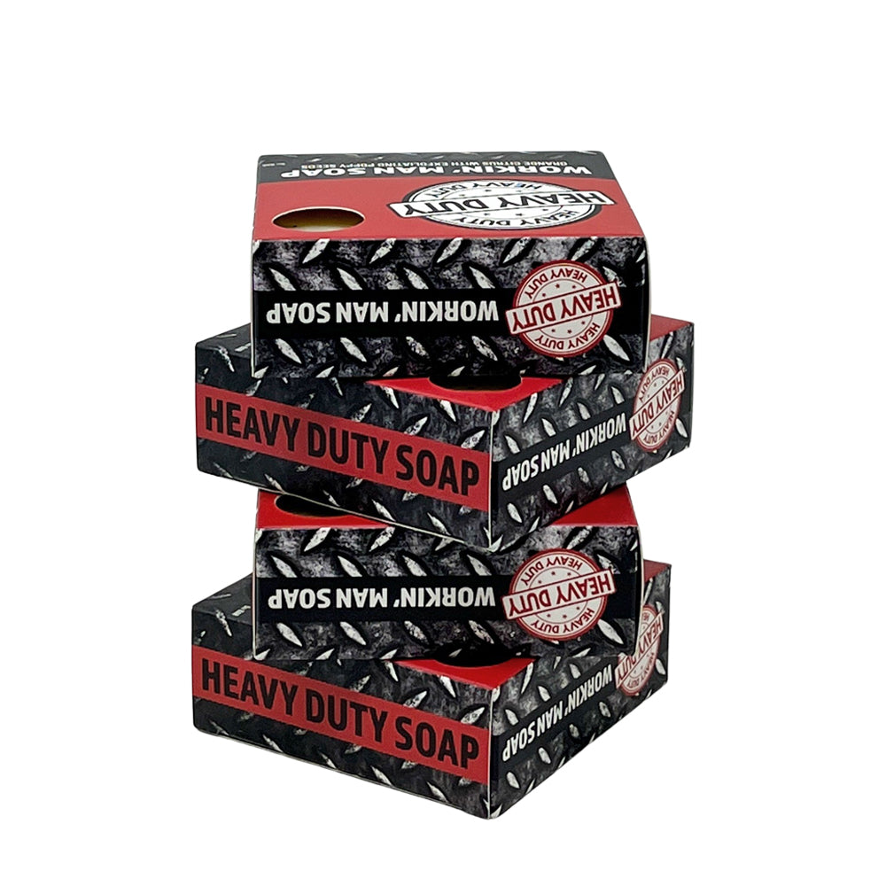 Men's Workin' Man Heavy Duty Soap | Orange Citrus & Poppy Seeds